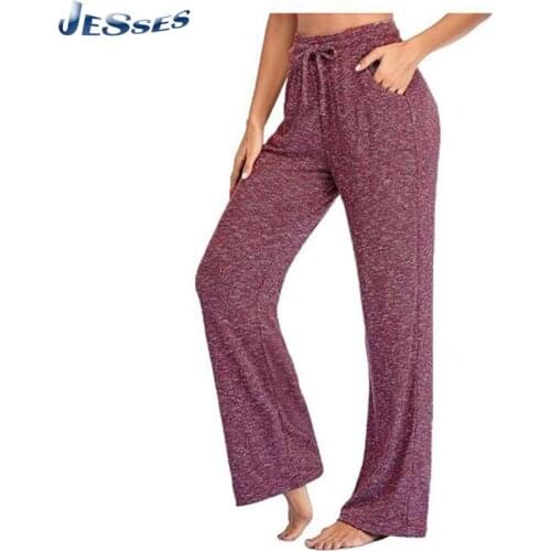 Hot Sale Loose Pants For Female Trousers Soft High WaistED Drawstring Wide Leg Long Pant Casual Dance Gym Pant Trousers 5XL