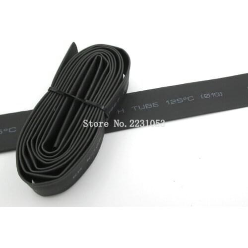 1 Meter 10mm Heat Shrink Heatshrink Heat Shrinkable Tubing Tube Sleeving Wrap Wire Black Color
