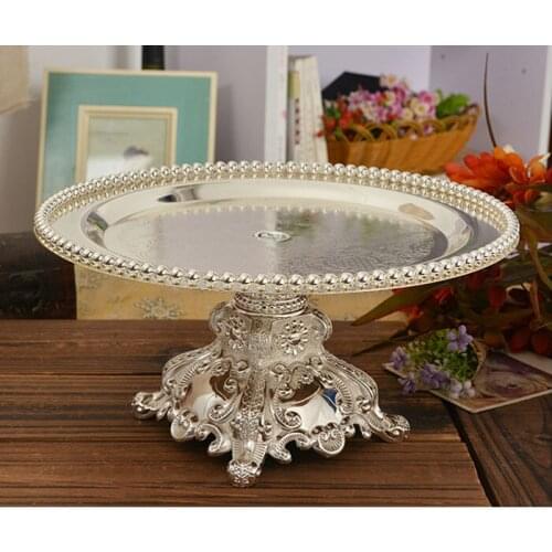 Gold/silver kitchen dining cake stand fruit pastry bread tray holder table decoration wedding party tray decoration fruit SG013