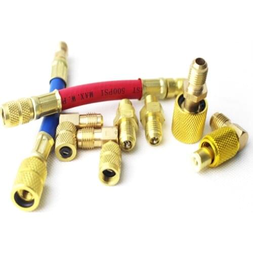 1 Set Household Refrigerator Adapter Automobile Fluorine Connector Air Conditioning Connector Multi-function Parts