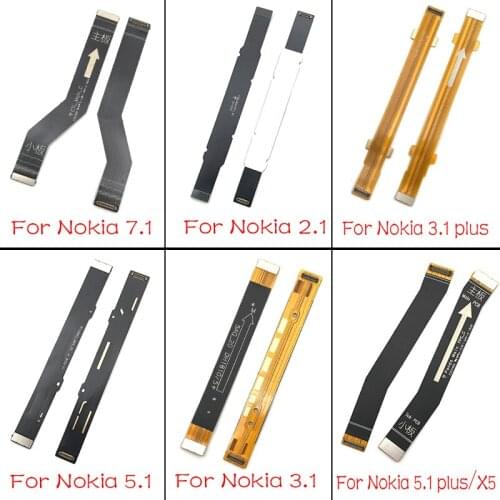 10pcs/lot, Main Flex Cable For Nokia 3 5 6 7 8 5.1 6.1 7.1 Plus Connect Mainboard To LCD Screen Ribbon