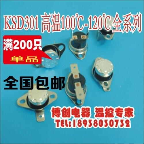 10pcs/Thermostat Temperature control switch KSD301 140 Degrees Normally closed N.C/Normally open N.O 10A/250V Temperature switch