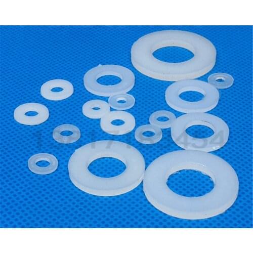 100pcs M2 M2.5 M3 M4 M5 M6 M8 Nylon Flat Washer Plastic Plain Washer Insulation Gasket Screw Gasket Spacer