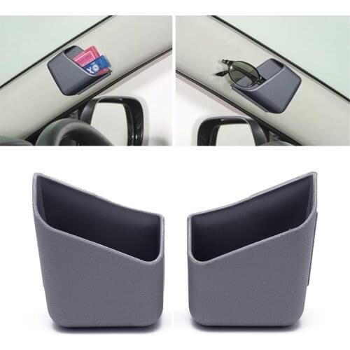 2pcs Car Glasses Organizer Auto Truck Pillar Storage Box Cigarette Phone Organizer IC Card Holder Organizers Bag Car Accessories