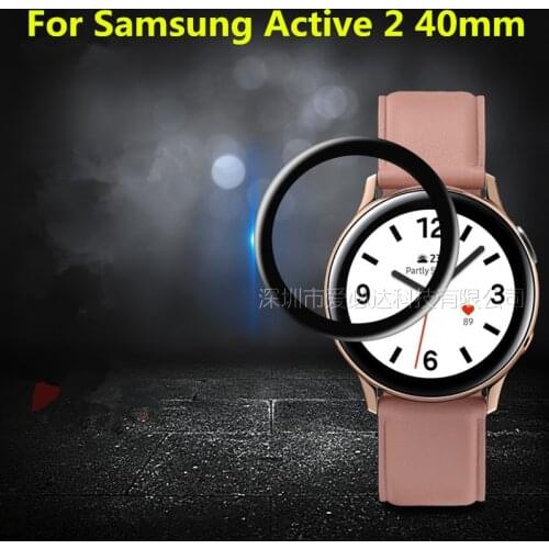 2 Pcs For Samsung Galaxy Watch Active 2 active2 40mm and 44mm 3D Curved Cambered Full Cover Soft PET Film Screen Protector