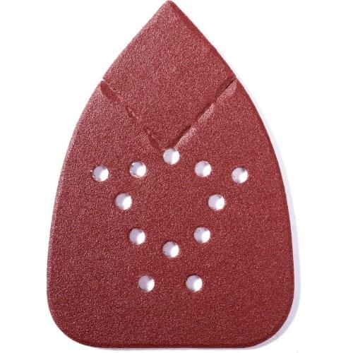 50PCS Mouse Sanding Pads 12 Holes Hook and Loop Detail Sander Sandpaper 150 Grit