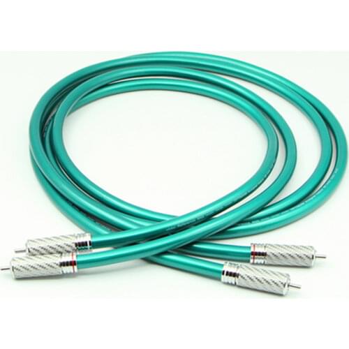 Audiocrast HiFi RCA Cable Hi-end CD Amplifier Interconnect 2RCA to 2RCA Male Audio Cable With carbon fiber RCA Plug