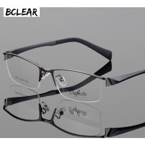 BCLEAR New myopia glasses mens fashion business casual half frame glasses frame fashion optical eyeglass 2493