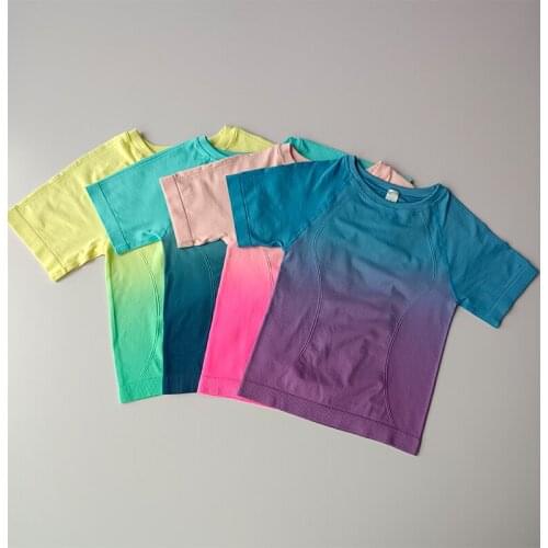 Seamless Sports Short Sleeve Sport Shirts Slim Workout Top High Elastic Gym Yoga Top Running Quick Dry T-Shirt