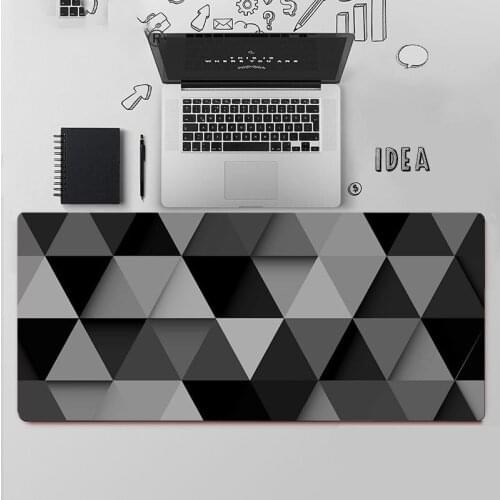 Large mouse pad keyboard pad High quality gray beautifully designed rubber mouse Durable desktop mousepad