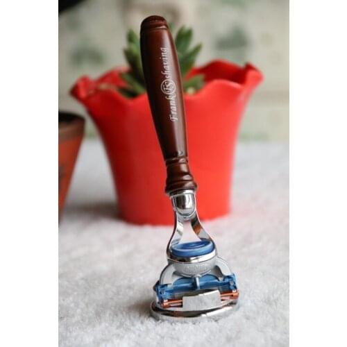 Frank Shaving(FS), Luxurious Mini 5-blade Shaving Razor With Rosewood handle, #FU-01RWM+FREE Razor Holder(#43)+FREE SHIPPING