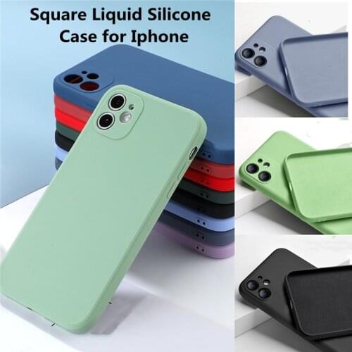 Smartphone Case for Iphone 11 Pro Max Luxury Shockproof Liquid Silicone Case for Iphone12 Pro Max XR Anti-Shock Official Cover