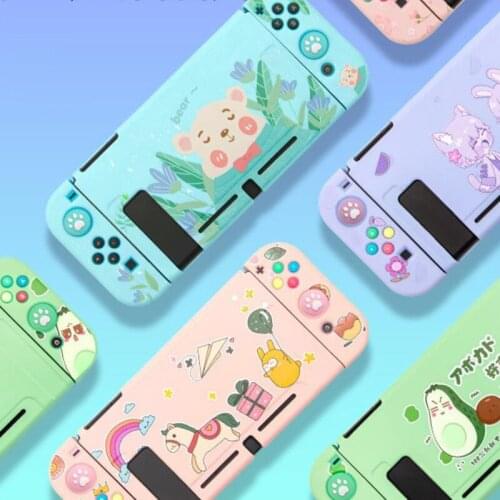 For Nintend Switch Cute Colorful Cartoon Case Accessories Soft TPU Shell Full Cover Joy-Con Controller for Nintendo Switch