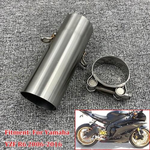 For Yamaha R6 2006-2016 2007 2009 2012 2014 2016 link original exhaust pipe Middle Link Pipe Section Adapter Tube YZF R6 51mm