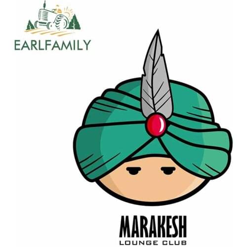 EARLFAMILY 13cm x 9.7cm for Marakesh Lounge Club Vinyl Car Stickers Air Conditioner Waterproof Occlusion Scratch Decal