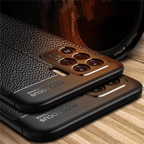 For OPPO Reno 5 lite Case Leather Ring Holder Soft Silicone Cover For OPPO Reno5 F Coques