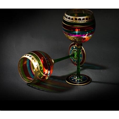 Creative Carved flowers Crystal cocktail glass wine glass goblet champagne glasses wine cups Bar Hotel party wedding Drinkware