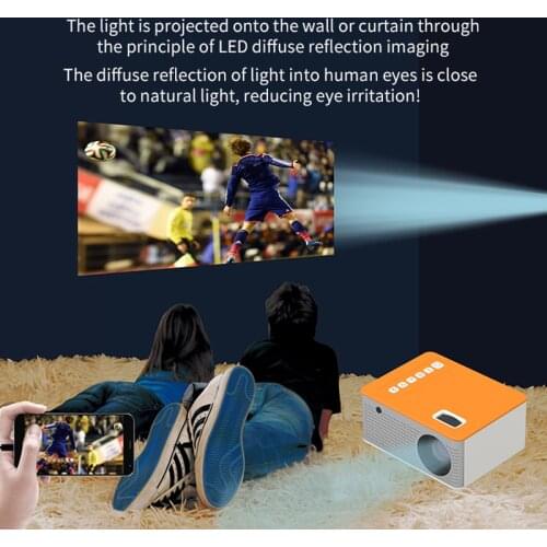 UC28D Mini Projector Audio Portable Projector Home Media Video Player Cinema LED Android ProjectorHDMI Movie Game Proyector