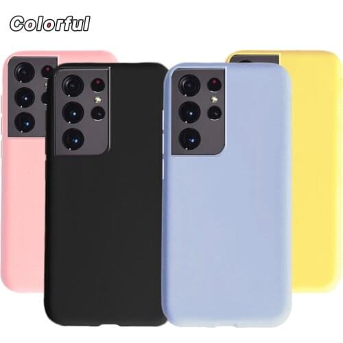 Soft Case For Samsung S21 Ultra Case SM-G998B Soft Silicone Smooth Phone Cases For Samsung Galaxy S21 Ultra S21Ultra 5G Bumper