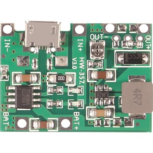 NEW Lithium Li-ion 18650 3.7V 4.2V Battery Charger Board DC-DC Step Up Boost Module TP4056 DIY Kit Parts