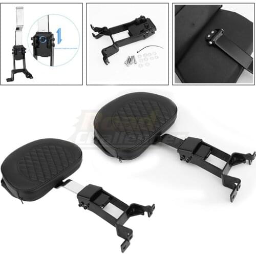 Motorcycle Adjustable Plug In Front Driver Rider Seat Backrest For Indian 14-Up Chief Roadmaster Chieftain Springfield
