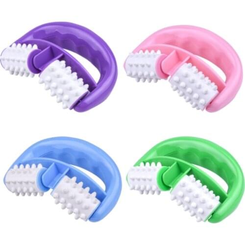 Manual Massager Muscle Neck Leg Massager Arm Shoulder Cervical Spine Lumbar 2 Rollers Relaxation Equipment