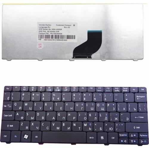 Russian Keyboard for Gateway Mini LT21 LT25 LT27 LT28 LT2100 LT32 LT3201u Packard Bell Dot SPT 723 SE SE2 SE3 SC PAV80 RU Black