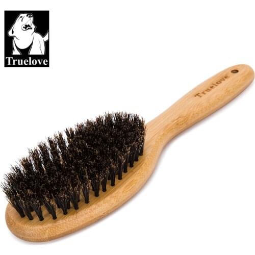 Truelove Pet Hair Combing Brush Bristles Hair Brush Bamboo Brushes for Dogs Cats Soft Hairs Pet Beauty Clean Grooming Comb Tools