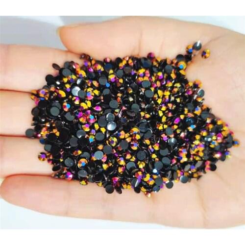 Jelly Golden Rose AB Color 2mm,3mm,4mm,5mm,6mm Facets Swarovsky FlatBack Resin Rhinestone Nail Art Garment Decoration Stones