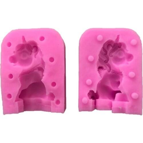 YOMDID 3D Stereo Unicorn Shape Cake Mold Practical Silicone Cookie Chocolate Fondant Mould DIY Pastry Dessert Decor Making Tool