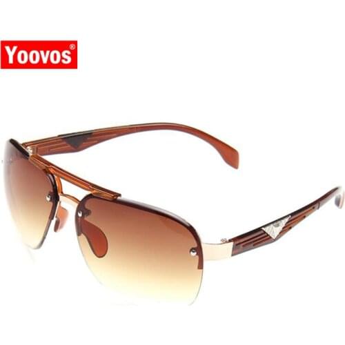 Yoovos 2021 Vintage Big Frame Sunglasses Man Classic Goggle Sun Glasses Women Brand Designer UV400 Driving Oculos De Sol