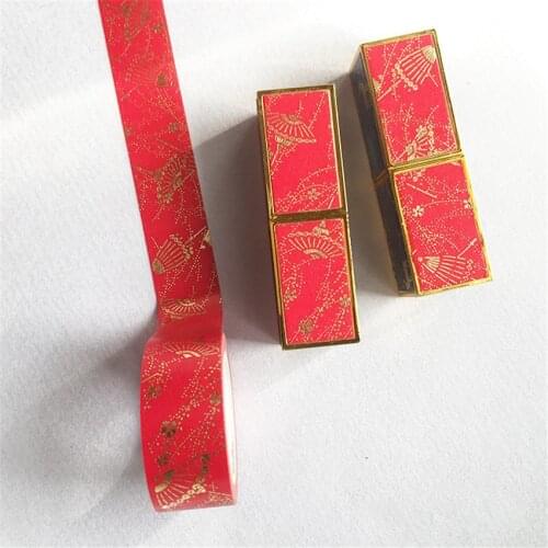 Zephyr Umbrella Lipstick Bullet Journal Washi Tape Set Adhesive Tape Decor DIY Scrapbooking Sticker Label Masking Tapes S075