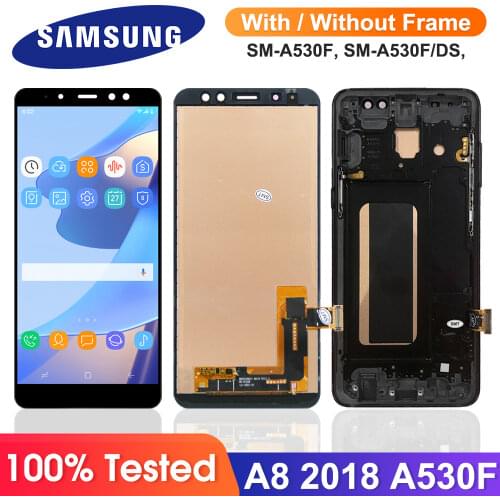 For Samsung Galaxy A8 2018 A530 LCD Display Touch Screen Digitizer Assembly For Samsung A8 2018 A530 A530F A530F/DS LCD Screen