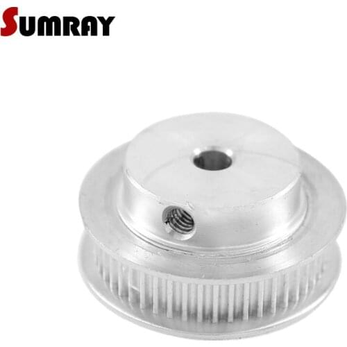 SUMRAY GT2 Timing Pulley Wheel 48T Timing Belt Pulley Bore 5/6/6.35/7/8/10/12mm CNC Belt Pulley 7mm Belt Width Used in Laser