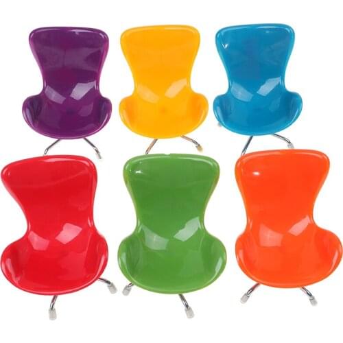 1/6 Dollhouse Miniature Chair Furniture Model Toys for Doll House Decoration Toy Chair 6 Colors