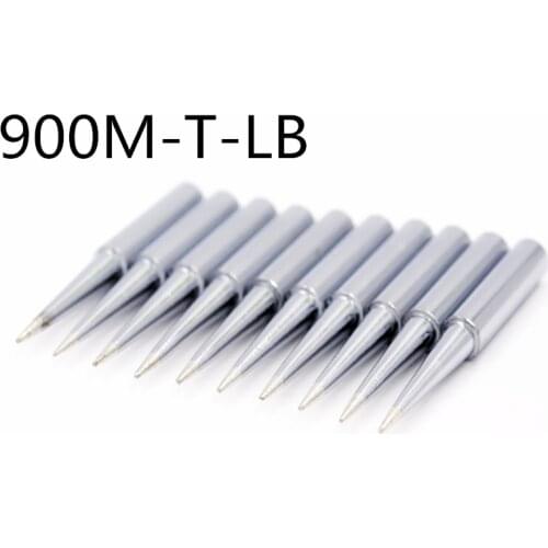 10pcs 900M-T-LB Lead Free Soldering Iron Tips For HAKKO 907/933/852D+/936 Soldering Station Electric Replaceable Welding Heads