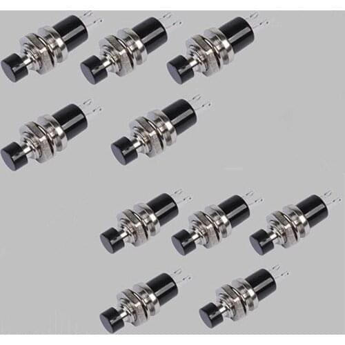 10 Pcs Mini Momentary ON/OFF Locking Latching Push Button Car/Boat Switch