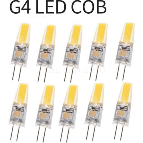 10x Dimmable Mini G4 LED COB Lamp 6W Bulb AC DC 12V 220V Candle Silicone Lights Replace 30W 40W Halogen for Chandelier Spotlight