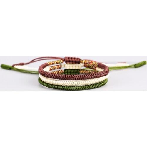 3PCS\Set Tibetan Buddhist Good Lucky Rope Charm Bracelet For Women Tibetan Buddhist Handmade Blessed Knots Bracelet Men