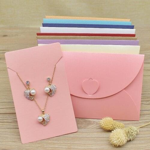 5pcs 10*15cm pink jewelry box with necklace earring card paper gift package box candy wedding favors package box