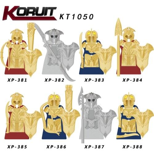 80pc KT1050 X0315 Soldiers Action Weapon Accessories Armor Cloak Shield Knives Sword Spears Bow Arrow Building Block Toy Kid