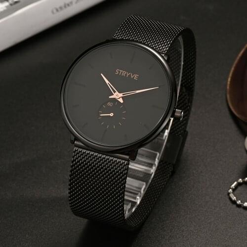 STRYVE Fashion Men Watches Top Brand Luxury Waterproof Quartz Wristwatch Men Women Watch Simple Bracelet Clock Relogio Masculino