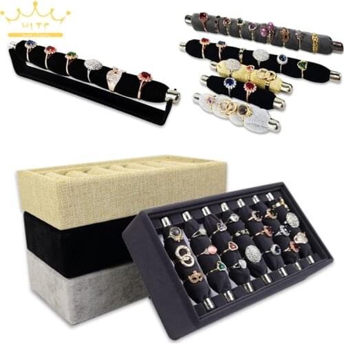 Jewelry Tray Ring Display Case Ring Organizers Bar Jewelry Display Holder for Ring Organizador De Joyas Para Colgar