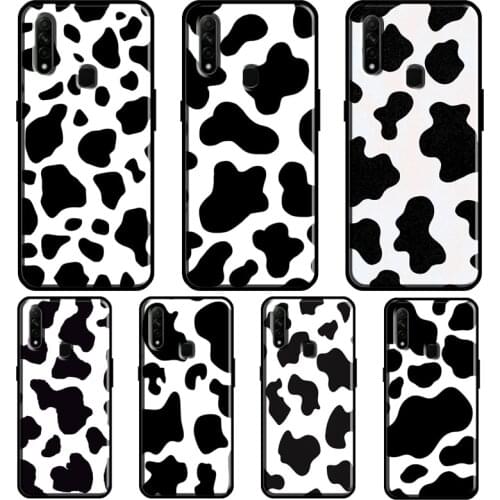 Cow Print Case For OPPO A53 A31 2020 A5 A9 A15 A52 A72 A92 A1K A83 A91 A5S Find X3 Pro Reno 2Z Cover