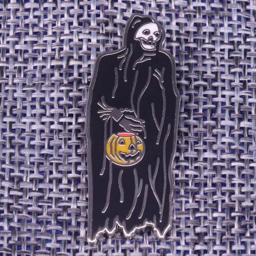 Black Ghost With Lantern Spooky Pin for Haunted House Halloween Diorama or Dollhouse