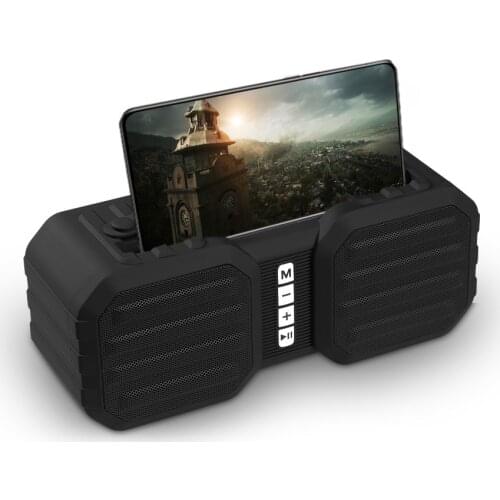 Cyboris Wireless Portable HI-FI Multi-Function Bluetooth Speaker With TWS And Support TF/U Disk/Aux/Phone Bracket