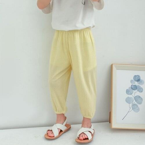 Kids Summer Wide Pants For Little Girls Boys Children Sun Protection Fan Trousers Oversize Baggy Pants Baby Clothes 2 To 7 Years