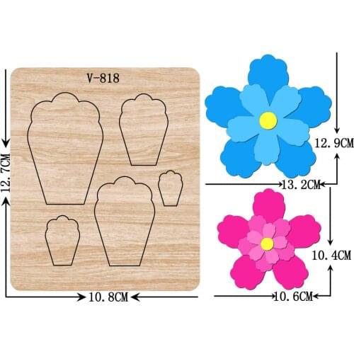 DIY New Flower wooden dies cutting dies for scrapbooking /Multiple sizes /V-818