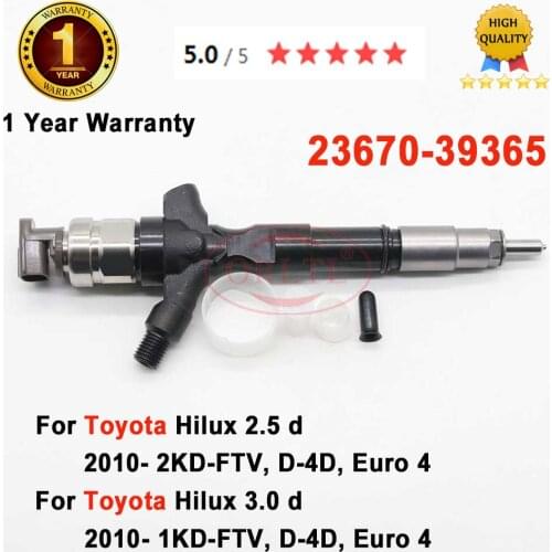 Common Rail Injector 23670-39365 Diesel Nozzle SM295050-0524 Auto Fuel Sprayer 295050-0461 For Toyota Hilux 3.0D 2010-1KD-FTV