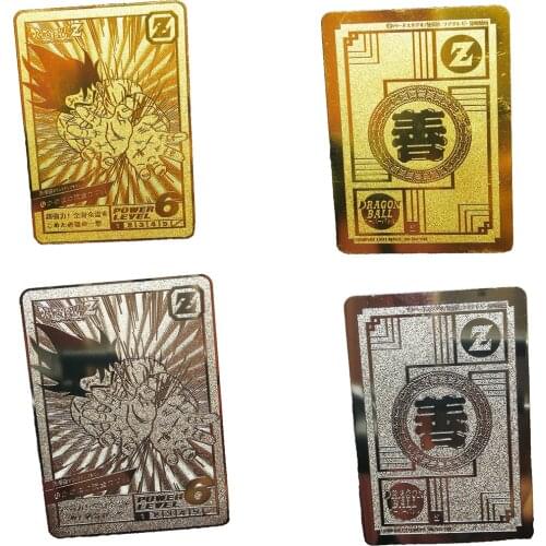 Dragon Ball Z Son Goku Kakarotto Fighting Flash Card kids toys anime figure Collection cards Gold Card Silver Card Toys for boy